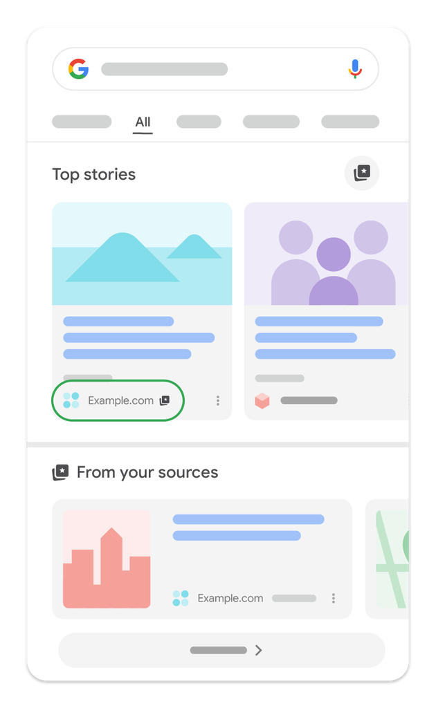 fontes preferidas do google exemplo de como informa no site reprodução google search console